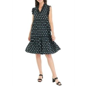 Crown & Ivy Smocked Ruffle Neck Dress